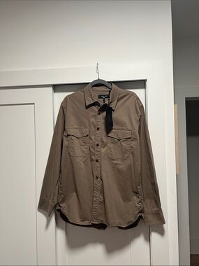 rag & bone Taupe Utility Shirt Jacket